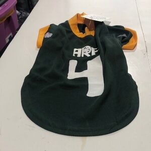 NWT Pet Athletic Wear green and gold football jersey size medium